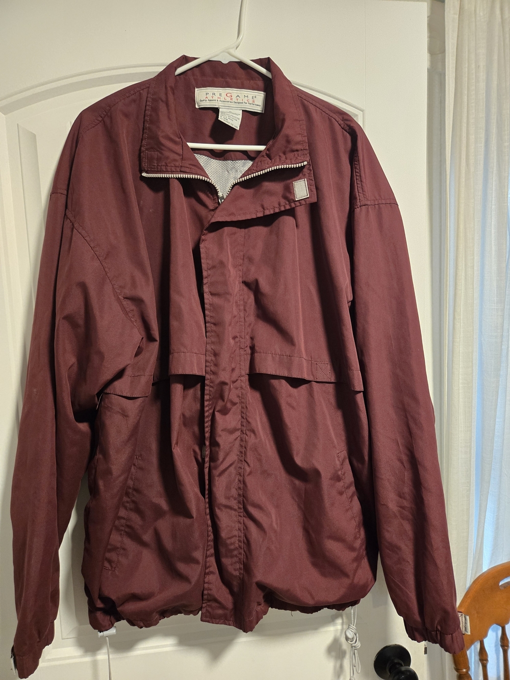Vintage 90s Pregame Athletics Maroon Windbreaker Jacket